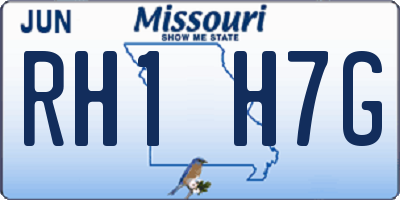 MO license plate RH1H7G