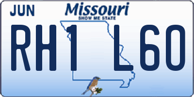 MO license plate RH1L6O