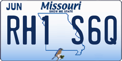 MO license plate RH1S6Q