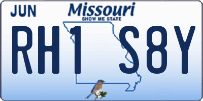 MO license plate RH1S8Y