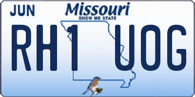 MO license plate RH1U0G