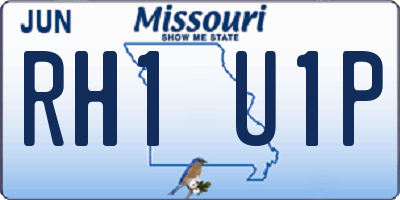 MO license plate RH1U1P