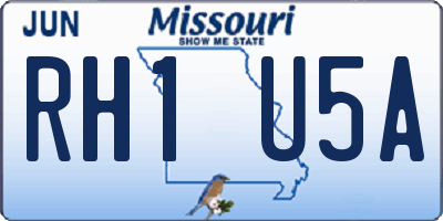MO license plate RH1U5A
