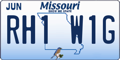 MO license plate RH1W1G