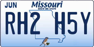 MO license plate RH2H5Y