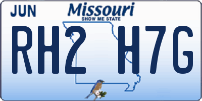 MO license plate RH2H7G