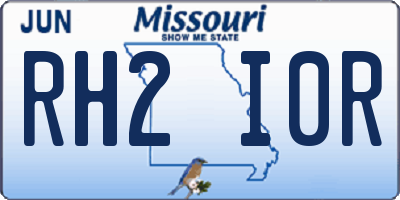 MO license plate RH2I0R