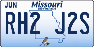 MO license plate RH2J2S