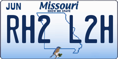 MO license plate RH2L2H