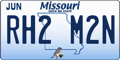 MO license plate RH2M2N
