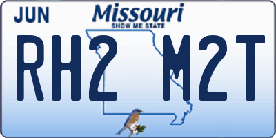 MO license plate RH2M2T