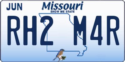 MO license plate RH2M4R