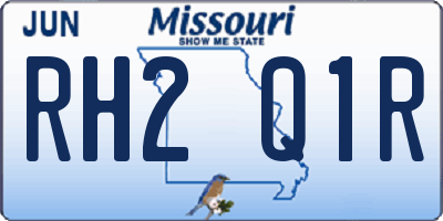 MO license plate RH2Q1R