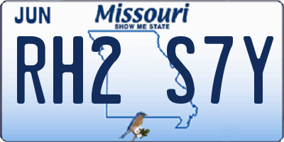 MO license plate RH2S7Y
