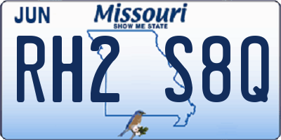 MO license plate RH2S8Q