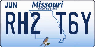 MO license plate RH2T6Y