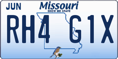 MO license plate RH4G1X