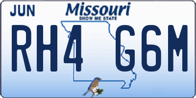 MO license plate RH4G6M