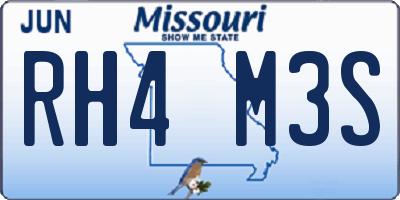 MO license plate RH4M3S