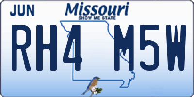 MO license plate RH4M5W