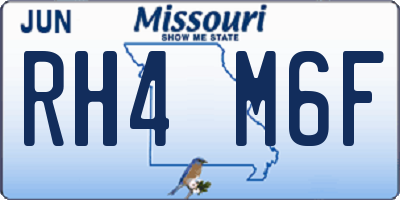 MO license plate RH4M6F