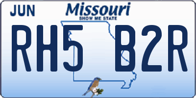 MO license plate RH5B2R