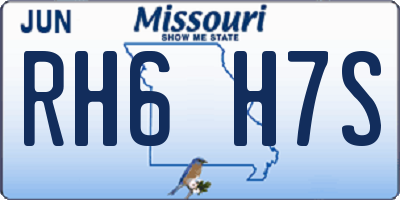 MO license plate RH6H7S