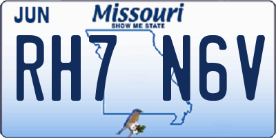 MO license plate RH7N6V