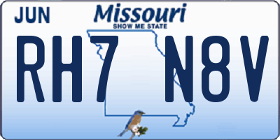 MO license plate RH7N8V