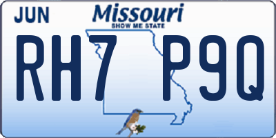 MO license plate RH7P9Q