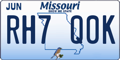 MO license plate RH7Q0K