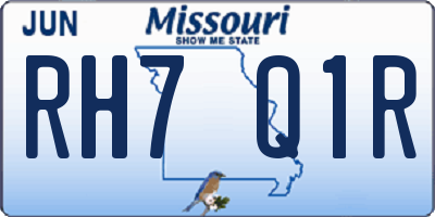 MO license plate RH7Q1R