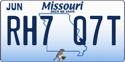 MO license plate RH7Q7T