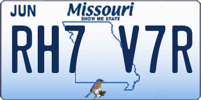 MO license plate RH7V7R