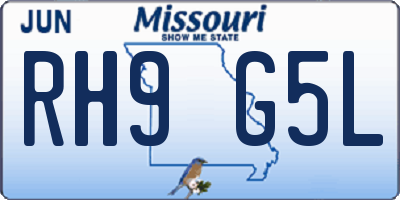 MO license plate RH9G5L
