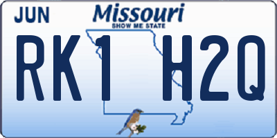 MO license plate RK1H2Q