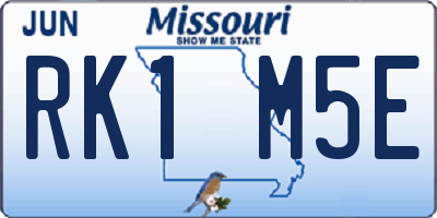 MO license plate RK1M5E