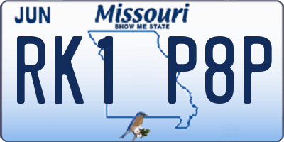 MO license plate RK1P8P