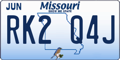 MO license plate RK2Q4J