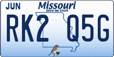 MO license plate RK2Q5G