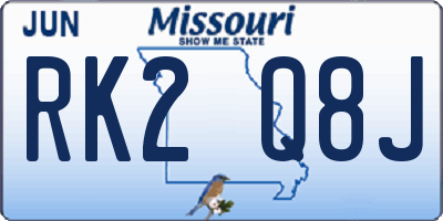 MO license plate RK2Q8J