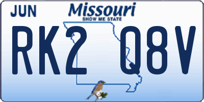 MO license plate RK2Q8V