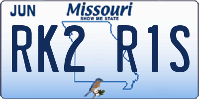 MO license plate RK2R1S