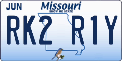 MO license plate RK2R1Y