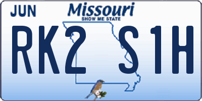MO license plate RK2S1H