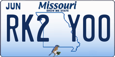 MO license plate RK2Y0O