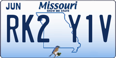 MO license plate RK2Y1V