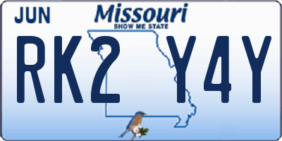 MO license plate RK2Y4Y