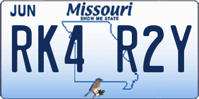 MO license plate RK4R2Y