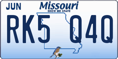 MO license plate RK5Q4Q